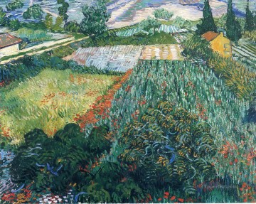 Campo con Amapolas 2 Escenografía de Vincent van Gogh Pinturas al óleo